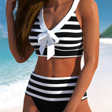 Lucía - High-Waisted Striped Bikini