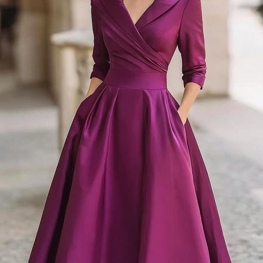 Noelia – Midi Dress in Satin
