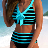 Lucía - High-Waisted Striped Bikini
