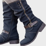 Gloria | High-Top Boot with Woven Mesh Detail