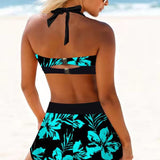 Sherrie - High Waist Floral Print Swimsuit