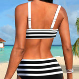 Lucía - High-Waisted Striped Bikini