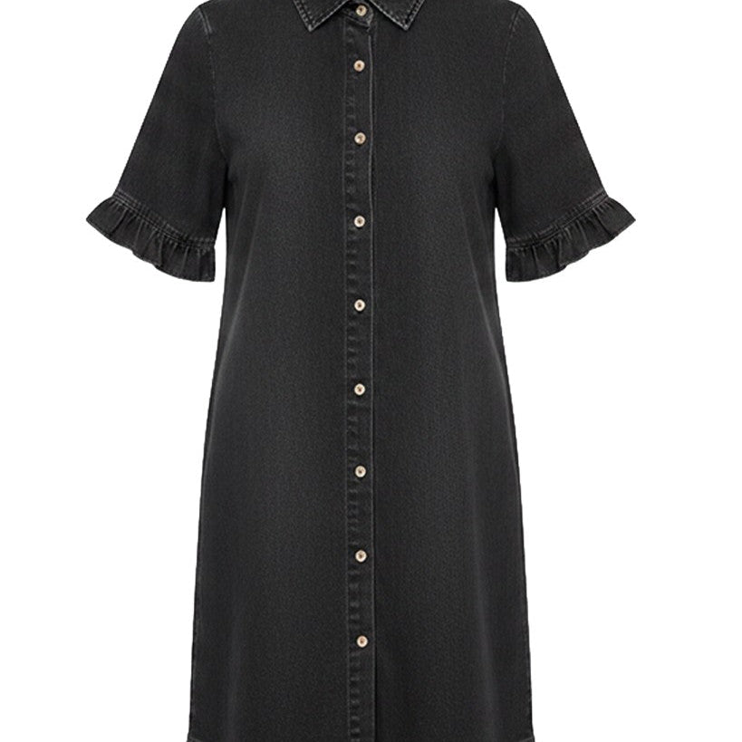 Ruffled Denim Dress