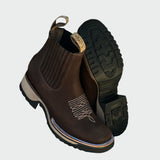 Ana - Elegant Durable Brown Leather Cowboy Boots