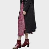 Diva | Patent Leather Boots with Leopard Print