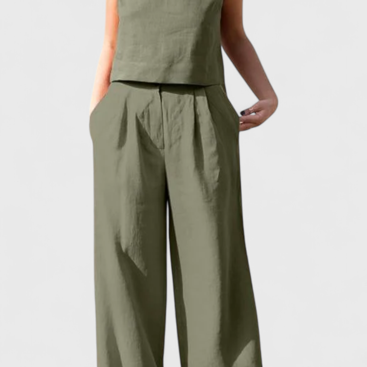 Yvanne Vintage Sleeveless Summer Set
