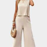Lavinia Boho Set of Top and Shorts in Linen and Cotton