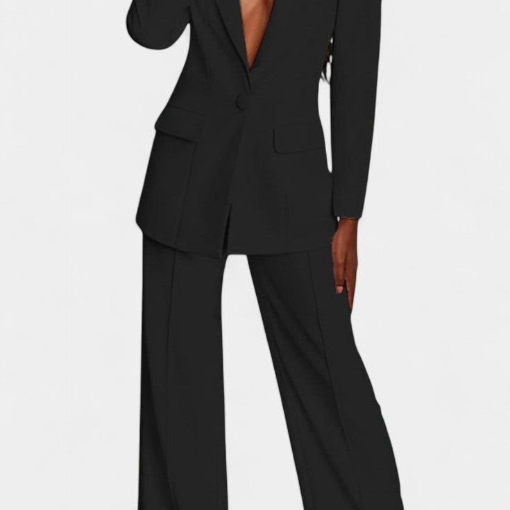 Marnie Tailored Blazer and Wide-Leg Pants Set