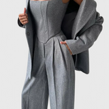 Evena Tailored Pantsuit for Confident Elegance