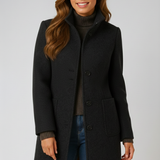 Tereza - Elegant coat with high collar