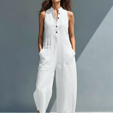 Sleeveless Linen Jumpsuit