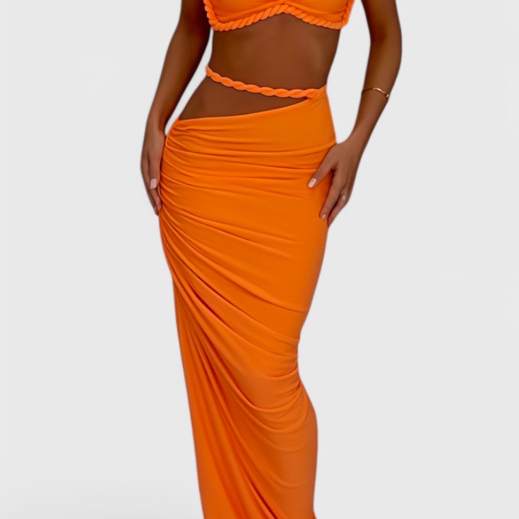 Estela Backless Skirt Set