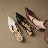 Authentic Noir Leather High Heels