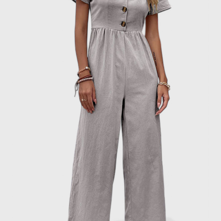 Camila Jumpsuit with Front Buttons