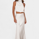 Hanna Draped Backless Skirt Set