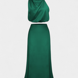Hanna Draped Backless Skirt Set