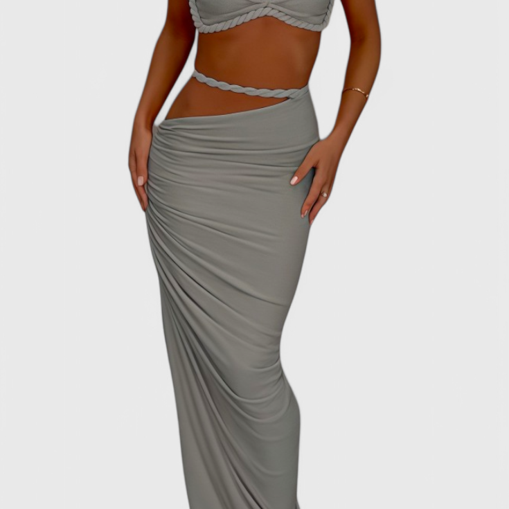 Estela Backless Skirt Set