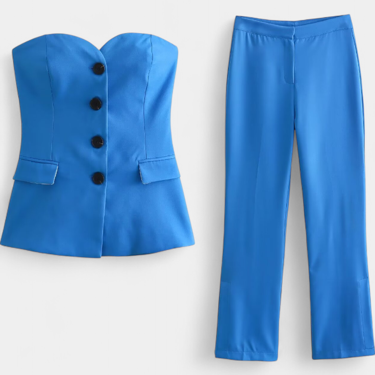 Paesha Relaxed Set with Sleeveless Top and Wide Leg Pants