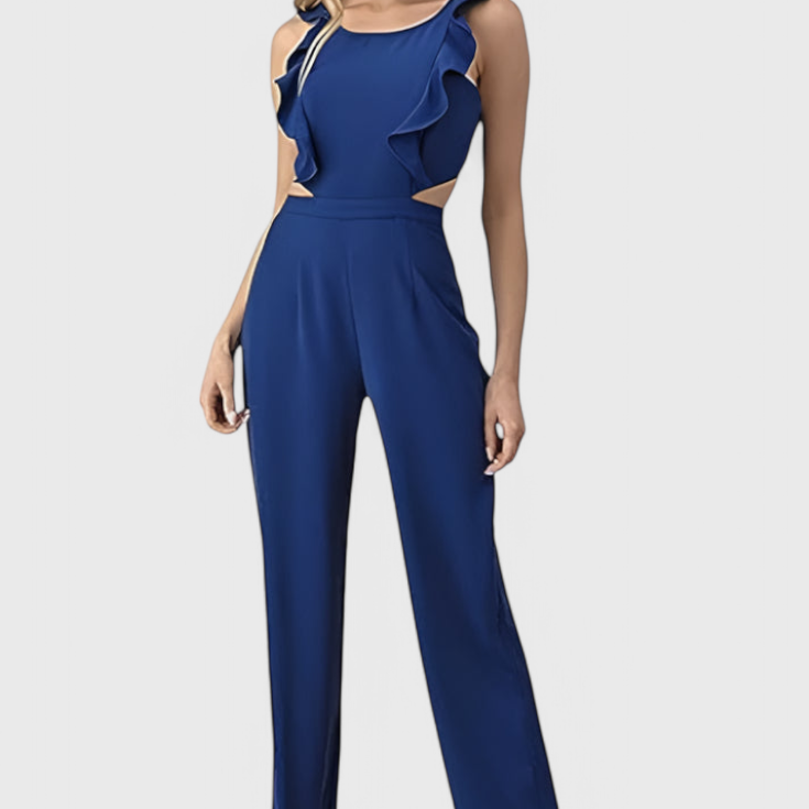 Chantal Jumpsuit with Cut and Ruffles