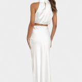 Hanna Draped Backless Skirt Set