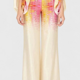 Sybella Two-Piece Set with Off-Shoulder Top and Wide-Leg Printed Pants