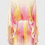 Sybella Two-Piece Set with Off-Shoulder Top and Wide-Leg Printed Pants