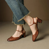 Authentic Leather Heels Valery