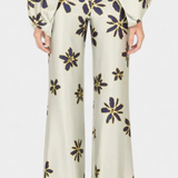 Sybella Two-Piece Set with Off-Shoulder Top and Wide-Leg Printed Pants