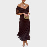 Lora - Long Dress with V-Neck