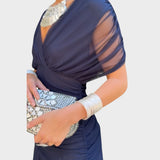 Lora - Long Dress with V-Neck