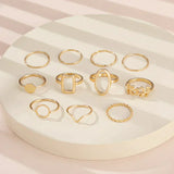 Set of 11 Retro Silver Rings