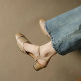 Authentic Leather Heels Valery