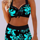 Sherrie - High Waist Floral Print Swimsuit