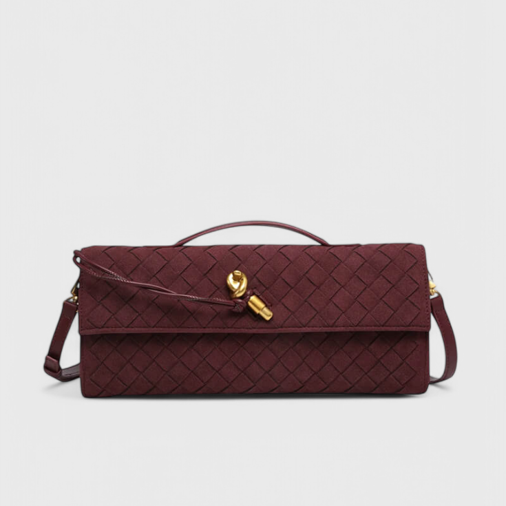 Melanie Classic Suede Shoulder Bag