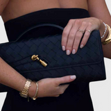 Melanie Clutch with Golden Knot Detail