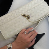 Melanie Clutch with Golden Knot Detail