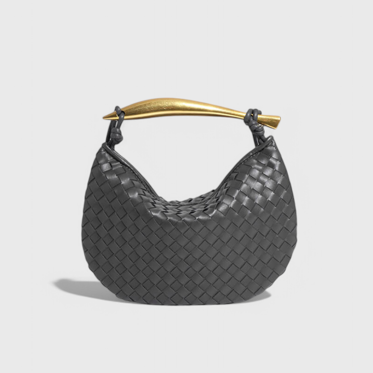 Paola - Woven Bag with Golden Handle