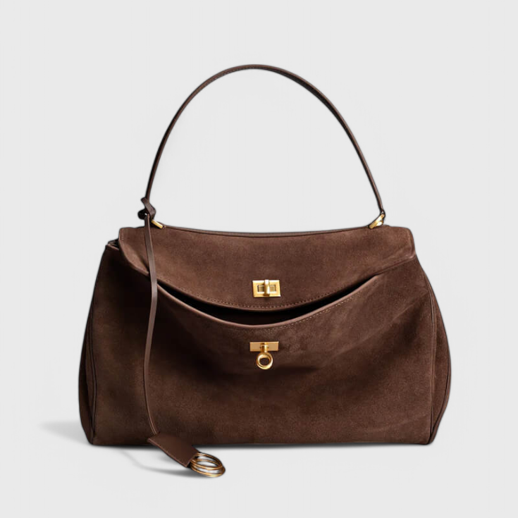 Henna Suede Shoulder Bag