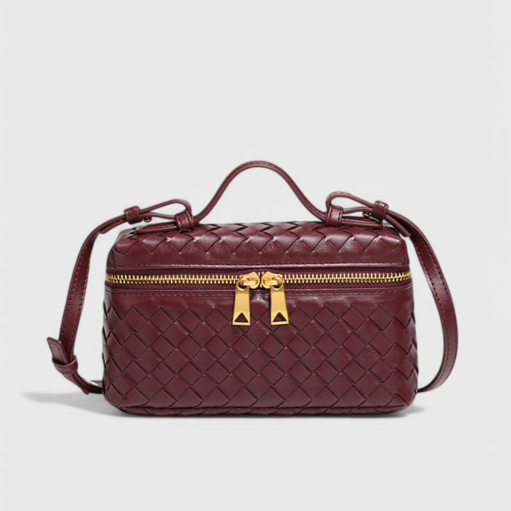 Milla Mini Woven Bag with Golden Accessories