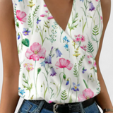 Yariela Soft Summer Top with V-Neck