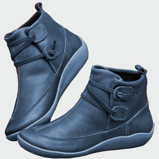 Zoe - Premium Leather Orthopedic Ankle Boots with Support