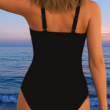 Luxurious wrap swimsuit with colorful print