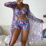 Alba - 3-Piece Bikini Set with Print