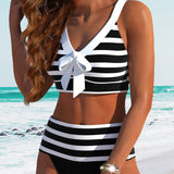 Lucía - High-Waisted Striped Bikini