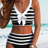 Lucía - High-Waisted Striped Bikini