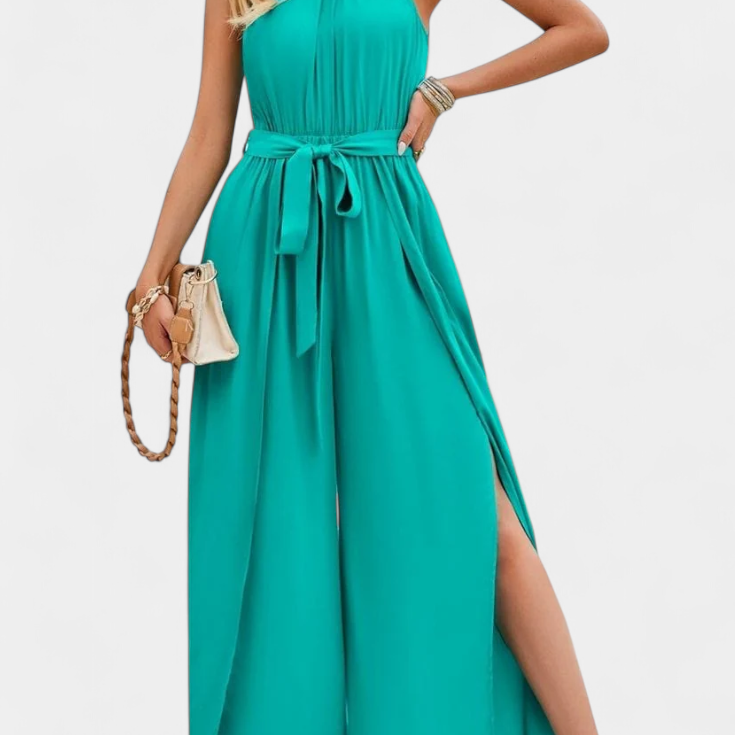 Nyree Asymmetrical Mono with Cut-Out and Bow Sleeve