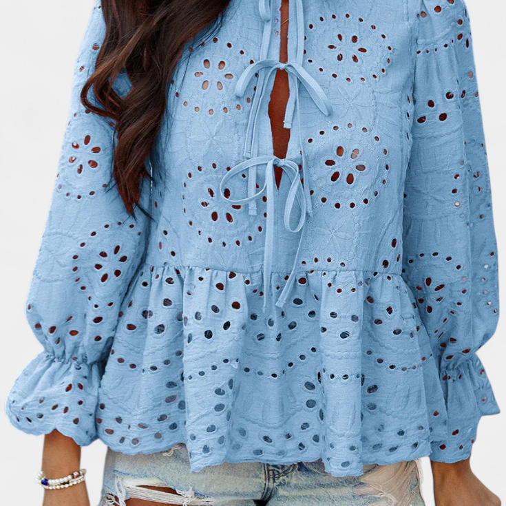 Kayden Bohemian Lace Top with Flowing Cut