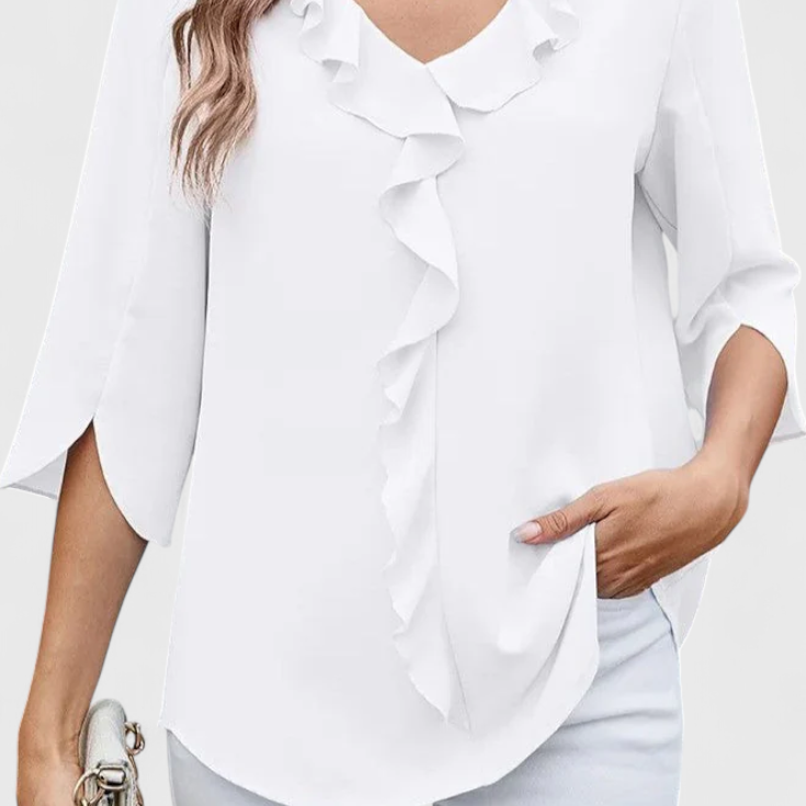 Annemiek Casual Blouse with Loose Cut and Sophisticated Style