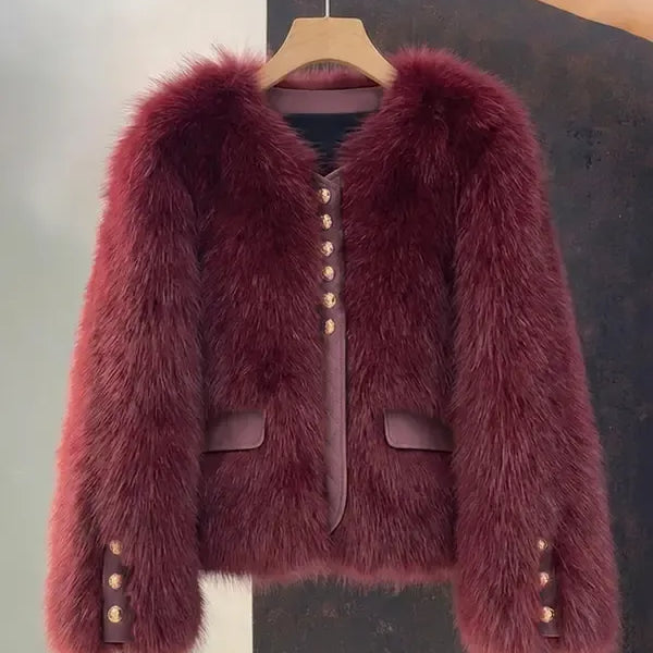 Aurora – Short Synthetic Fur Jacket