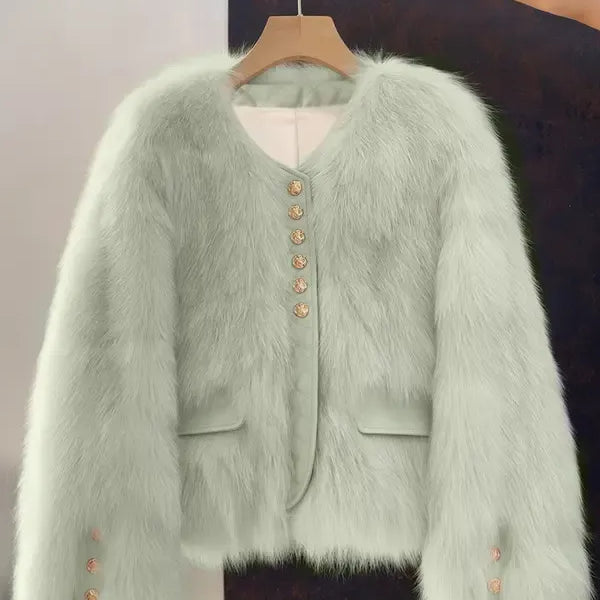 Aurora – Short Synthetic Fur Jacket
